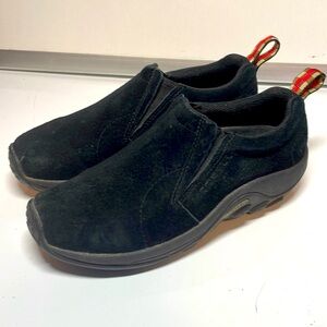 Merrell Black Suede Jungle Moc women 8 Slip-On Loafers Casual Comfort Shoes